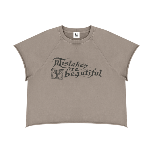 Unisex Vintage Wash Raw Edge Boxy T-Shirt