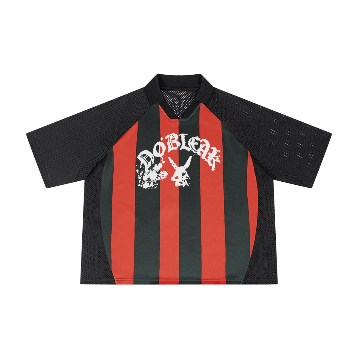 Unisex Striped Mesh Boxy Street Soccer Jersey