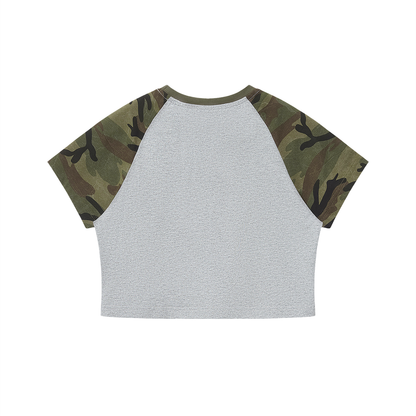 Women’s Camo Raglan Crop T-Shirt