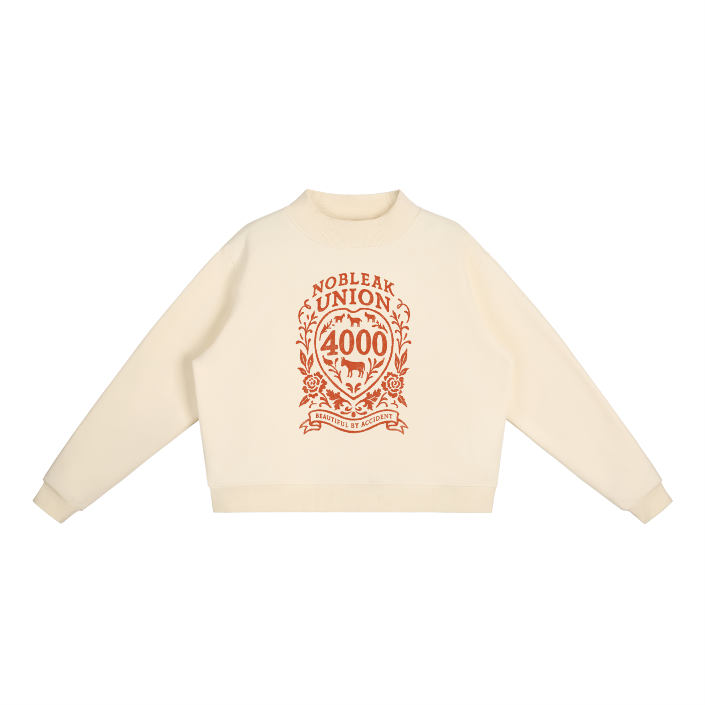 Women’s Essential Fleece Mock-Neck Crew Sweatshirt