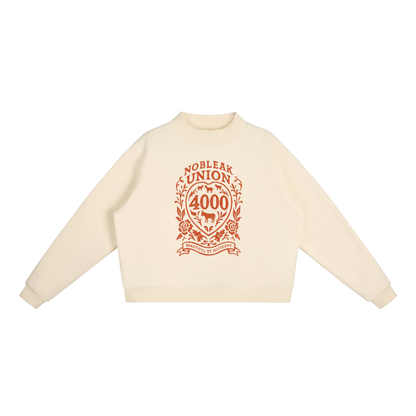 Women’s Essential Fleece Mock-Neck Crew Sweatshirt