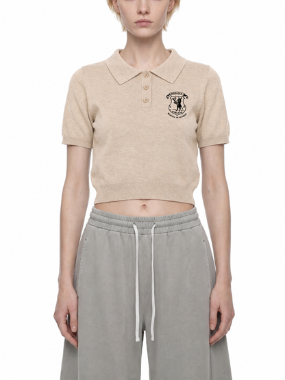 Women’s Knit Cotton Polo Shirt
