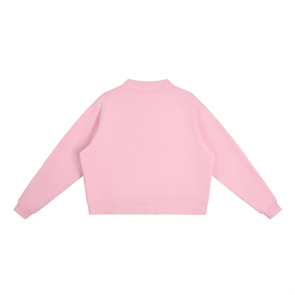 Women’s Essential Fleece Mock-Neck Crew Sweatshirt