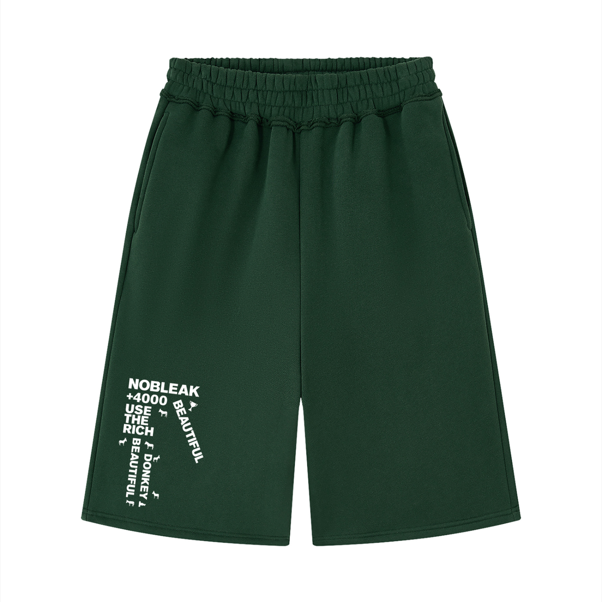 Unisex Raw Edge Fleece Essential Shorts