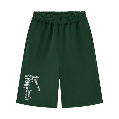 Unisex Raw Edge Fleece Essential Shorts