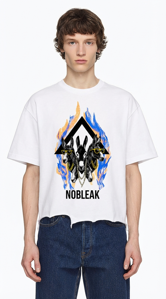 Men's  Snow Wash Raw-Hem Boxy T-shirt