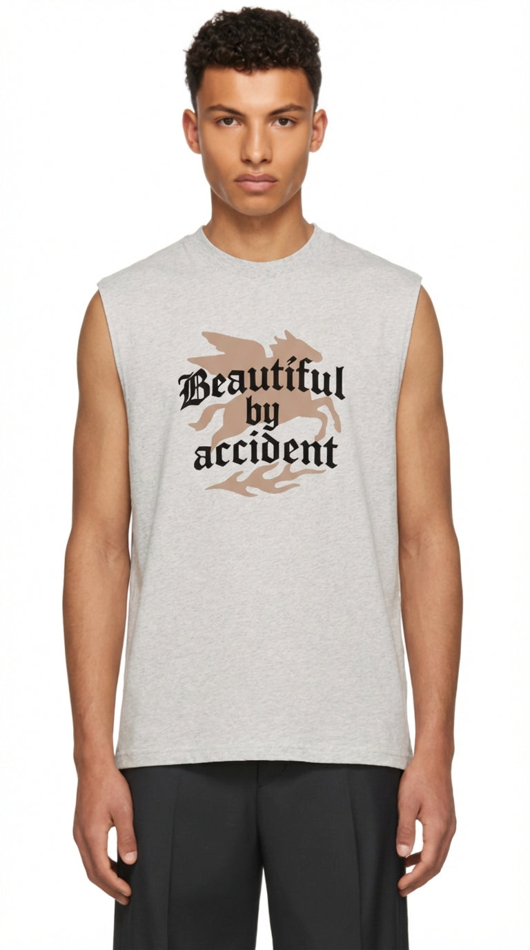 Men's Raw Edge Cotton Tank Top