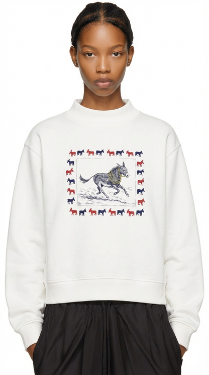 Women's Essential Fleece Mock-Neck Crew Sweater