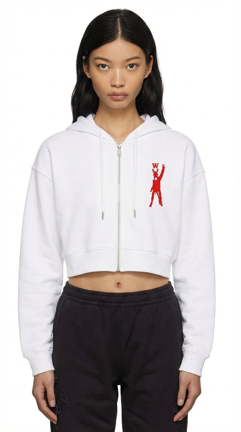 Women’s Essential Cropped Zip-Up Hoodie