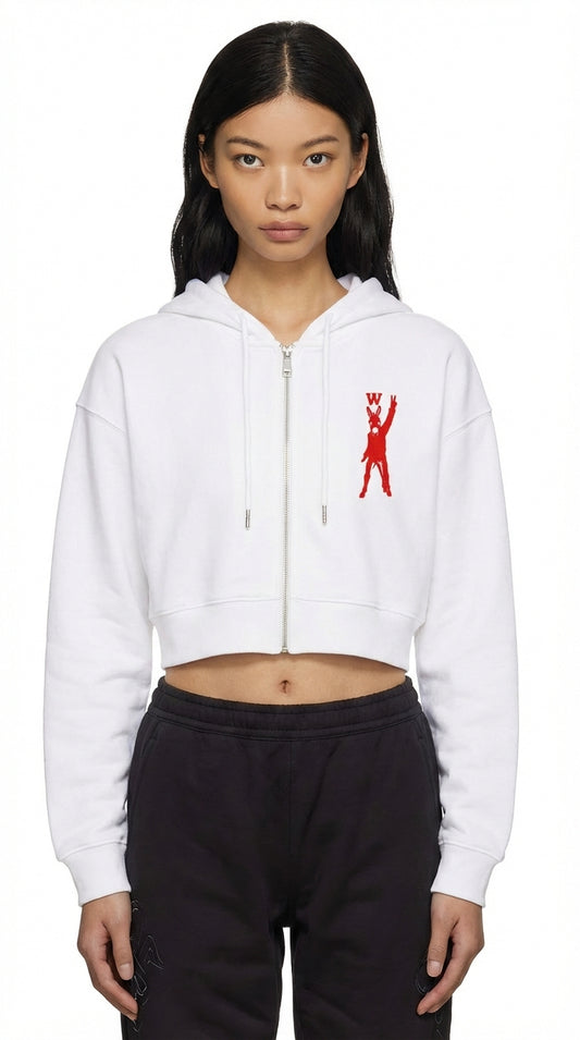 Women’s Essential Cropped Zip-Up Hoodie