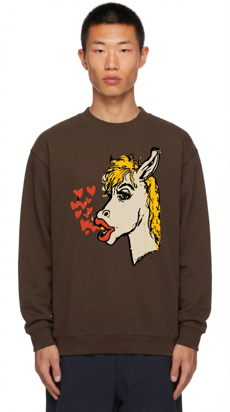 Drop Shoulder Crewneck Sweater