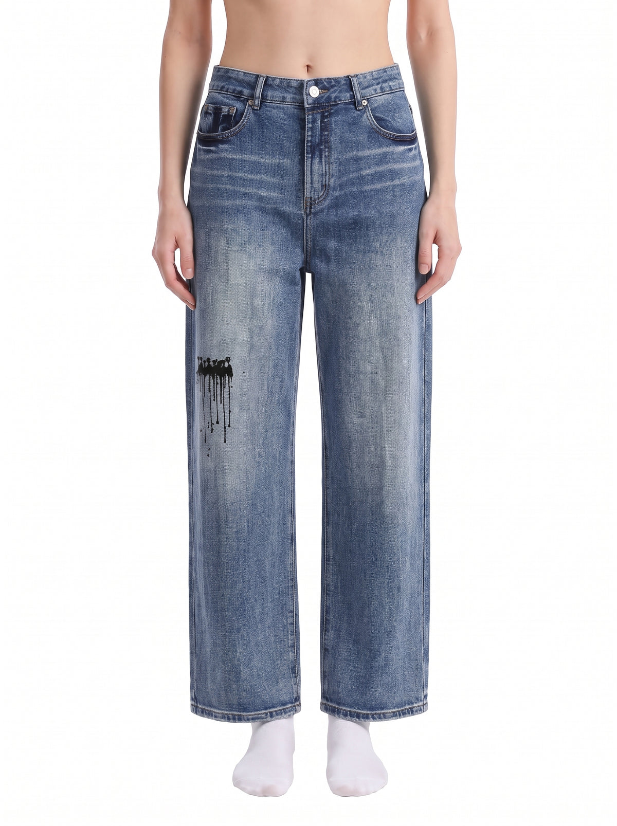 Unisex Sun Fade Heavyweight Going out Denim Jeans