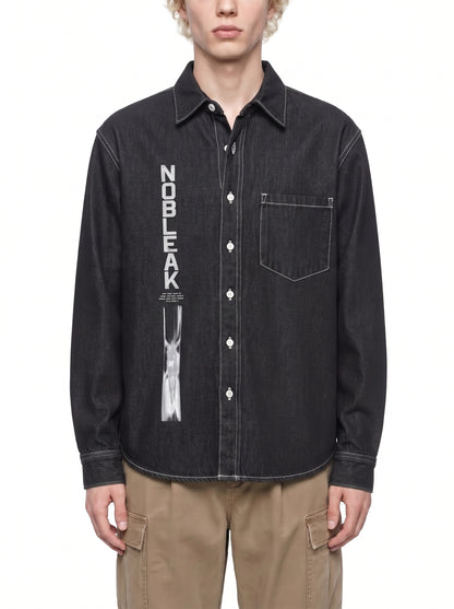 Unisex Vintage Wash Denim Going out Shirt