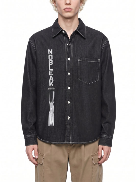 Unisex Vintage Wash Denim Going out Shirt