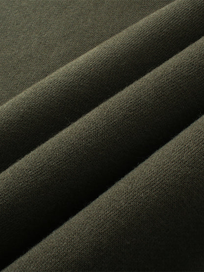 Solid Color Fleece Straight Leg Sweatpants