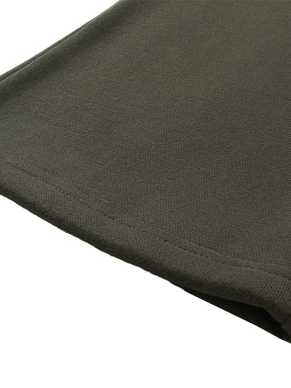 Solid Color Fleece Straight Leg Sweatpants