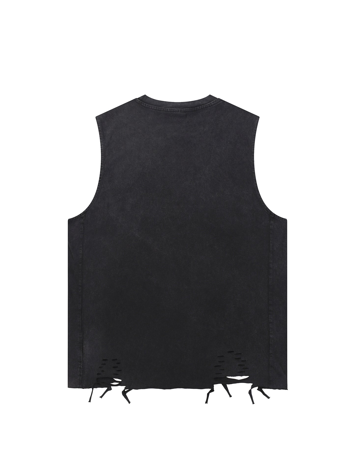 Unisex Snow Washed Raw-Hem Tank Top