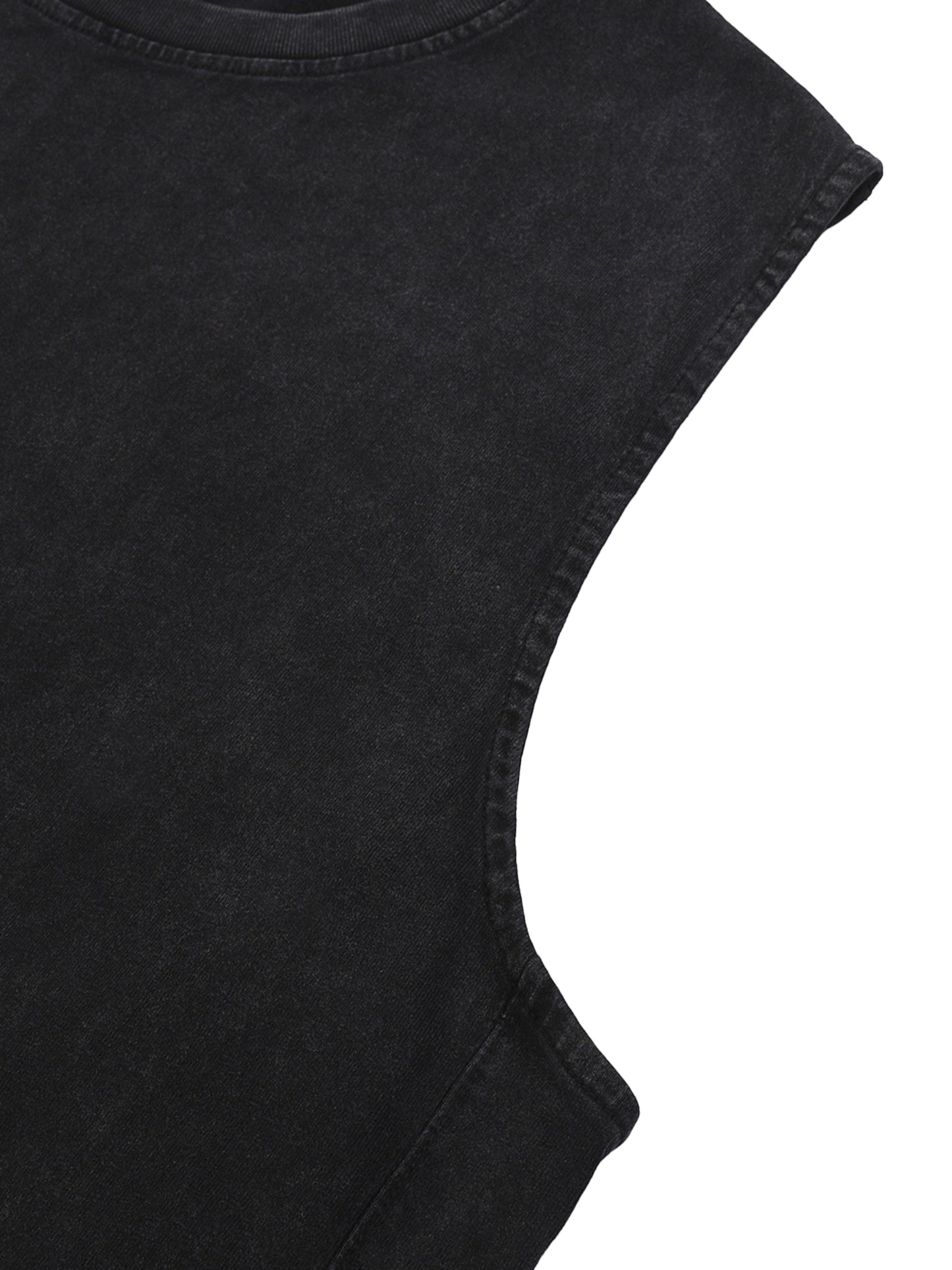 Unisex Snow Washed Raw-Hem Tank Top