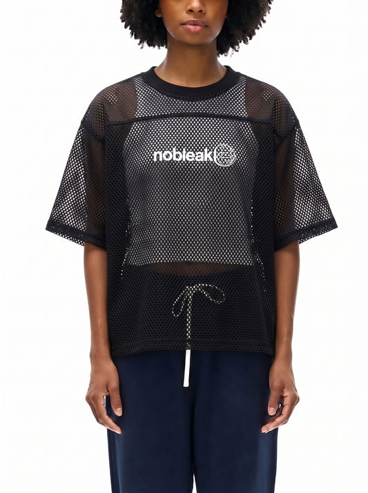 Unisex See-through Boxy Net Statement T-Shirt