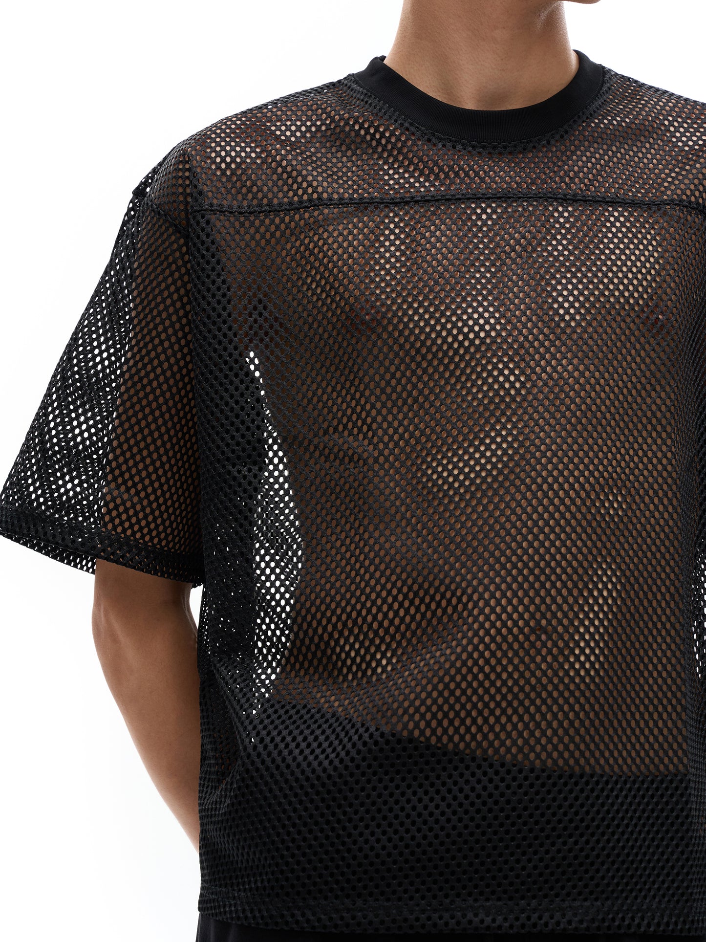 Unisex See-through Boxy Net T-Shirt