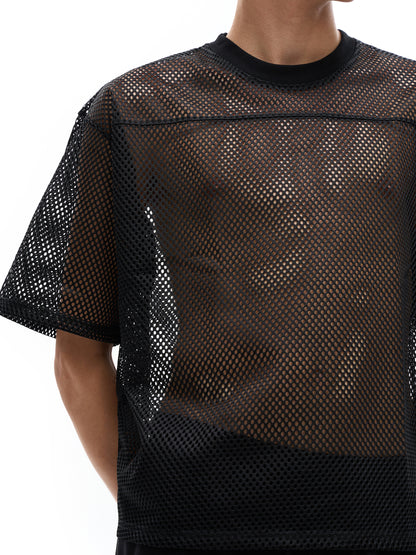 Unisex See-through Boxy Net T-Shirt