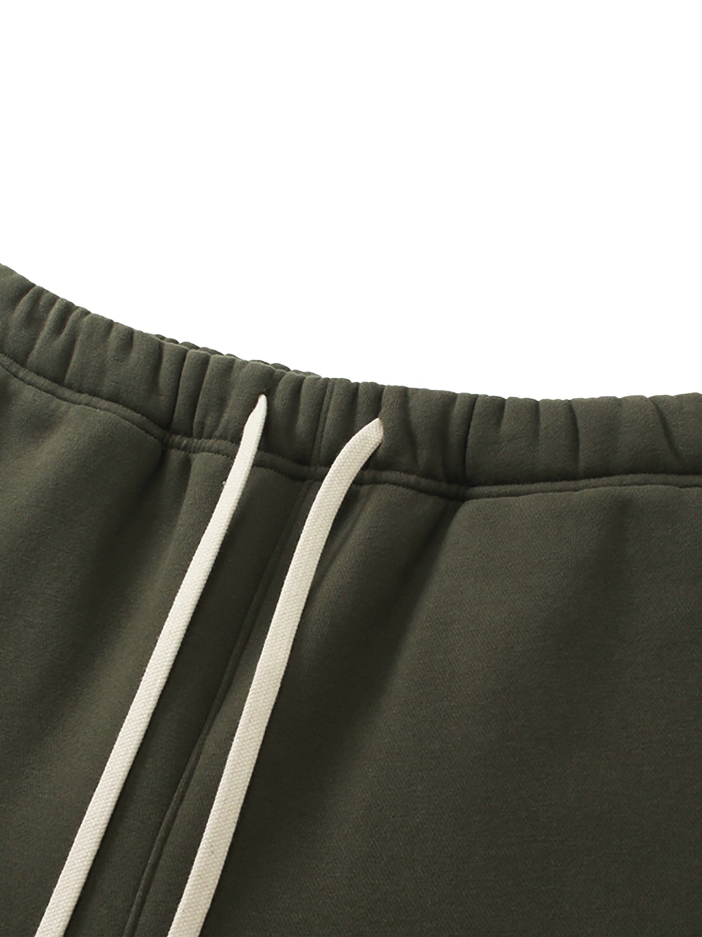 Solid Color Fleece Straight Leg Sweatpants