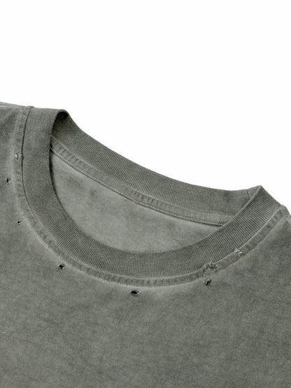 Men's Distressed Grommet Eyelet Tank Top