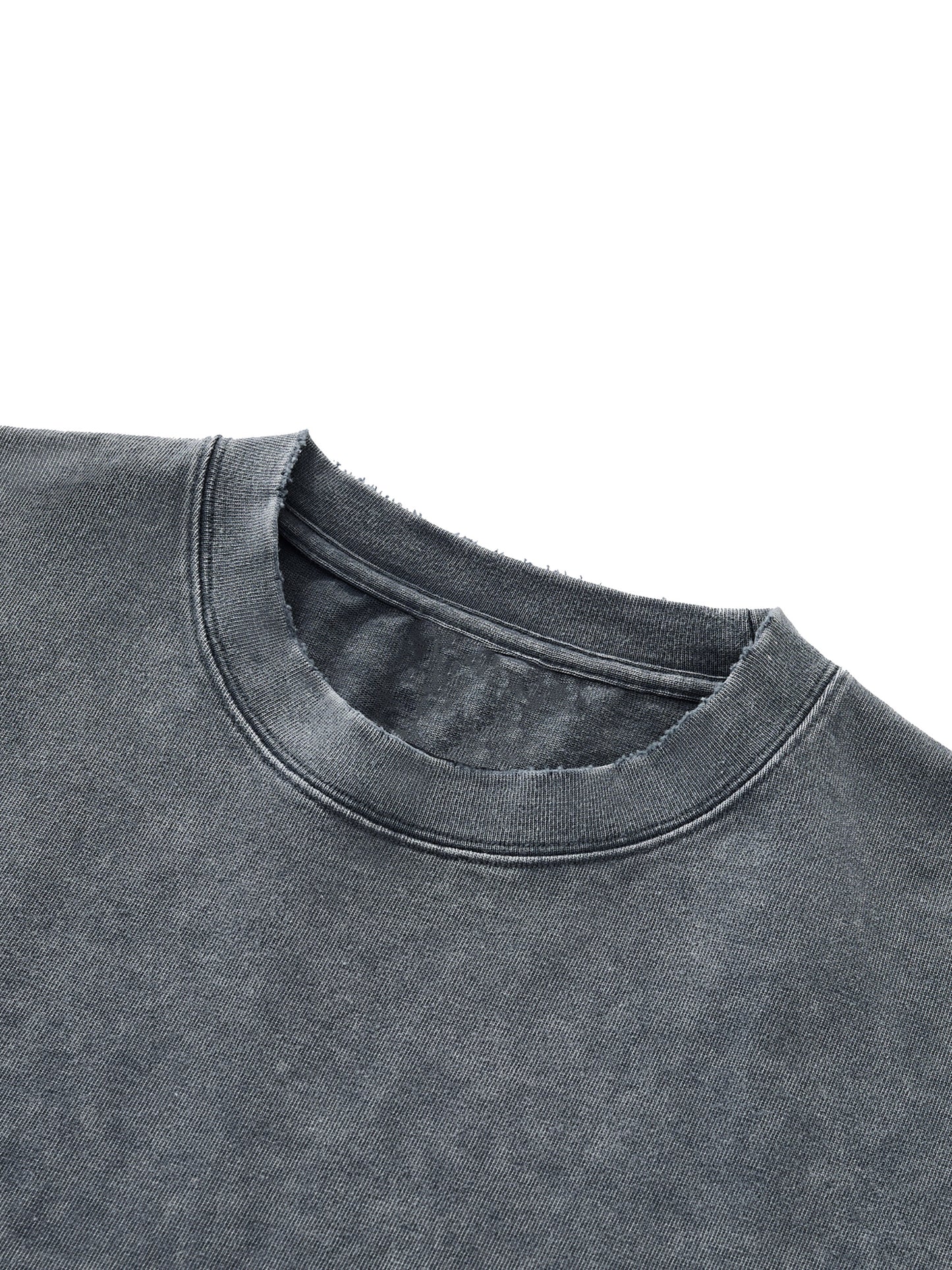Men's  Snow Wash Raw-Hem Boxy T-shirt