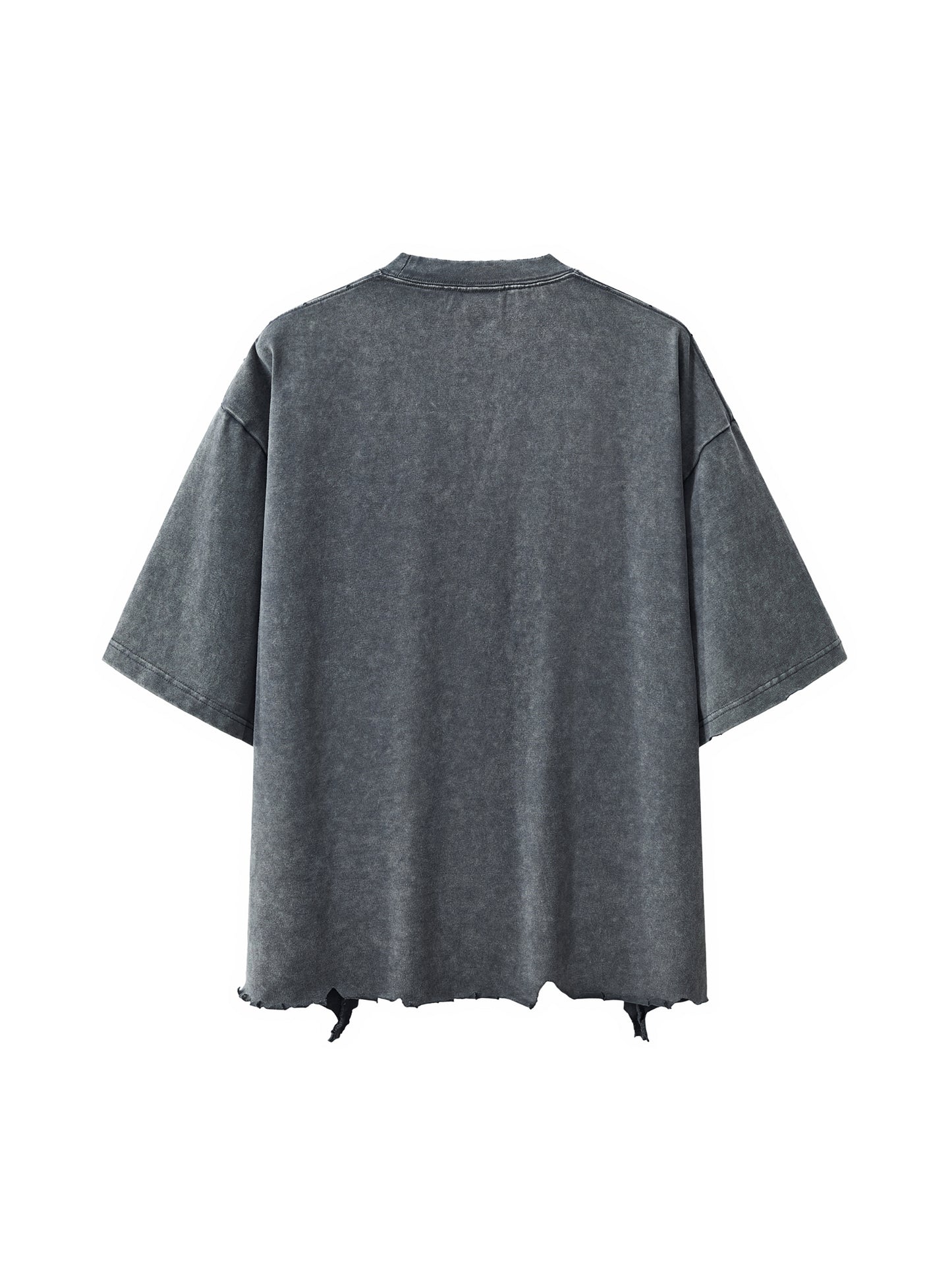 Men's  Snow Wash Raw-Hem Boxy T-shirt