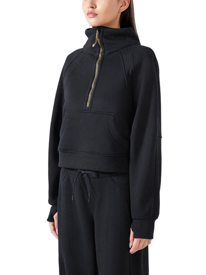 Women’s Cropped Half-Zip Sweatshirt