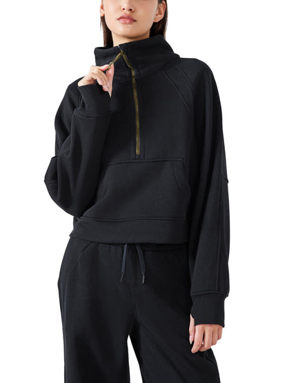 Women’s Cropped Half-Zip Sweatshirt