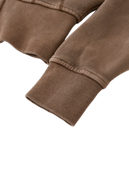 Women's Vintage Washed Cropped Fleece Hoodie