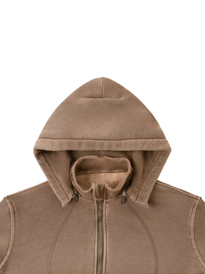 Women's Vintage Washed Cropped Fleece Hoodie