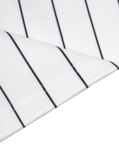 Unisex Striped Full-Zip Baseball Jersey