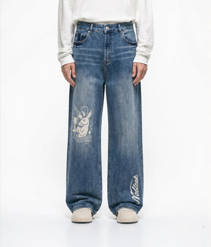 Sun Fade Heavyweight Denim Jeans
